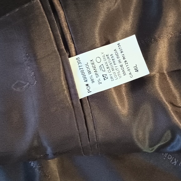 Calvin Klein Men's Gray Wool Blend 2 Button Blazer 46L - Picture 9 of 10